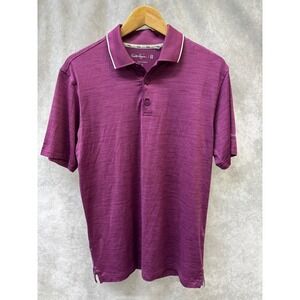 Walter Hagen Birdseye Polo Small Men's Raspberry Heather